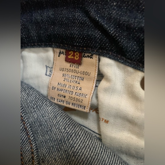 7 For All Mankind Distressed Dark Denim Jeans - Picture 5 of 5